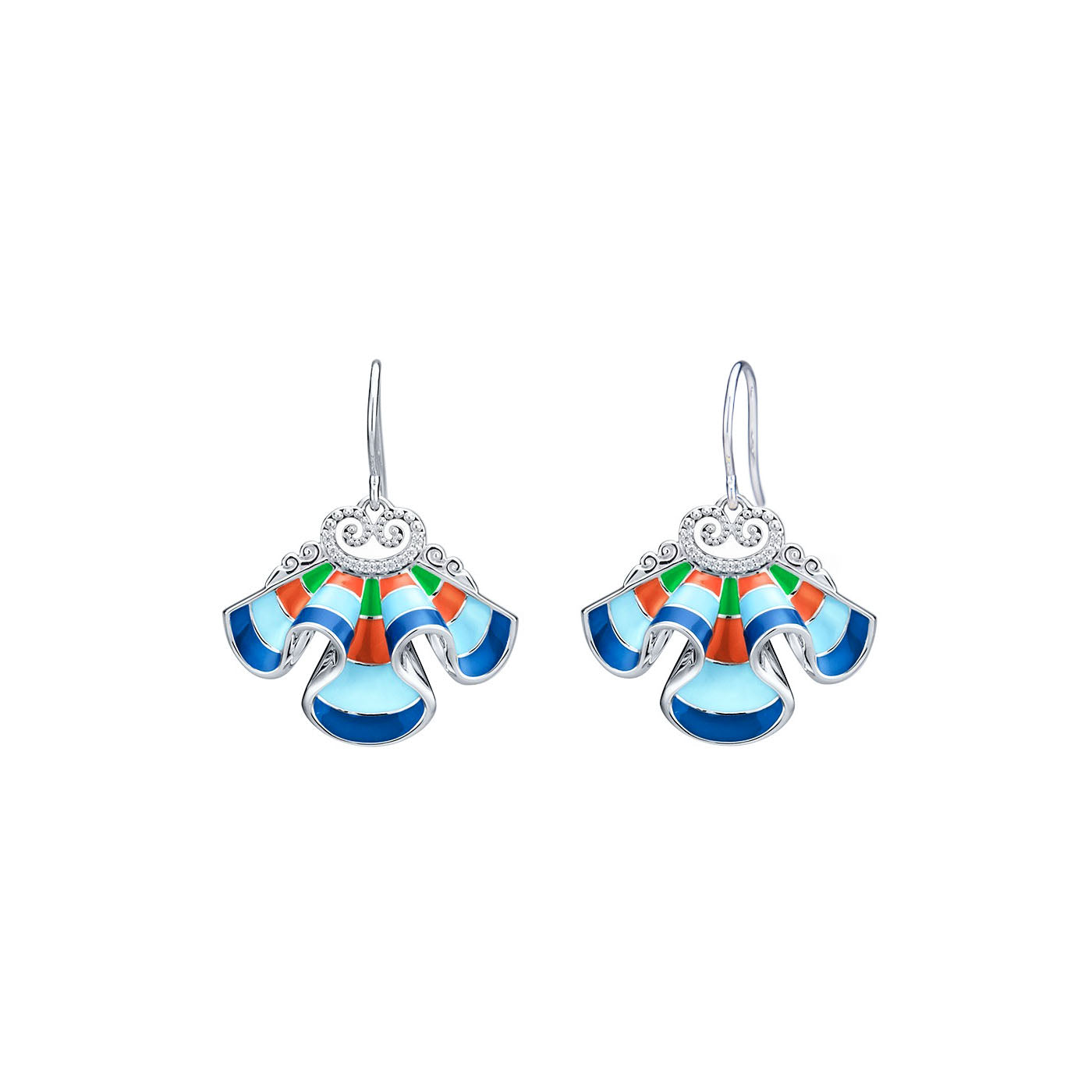 The Elegance of the Yi Earrings Blue - Shen Yun Collections