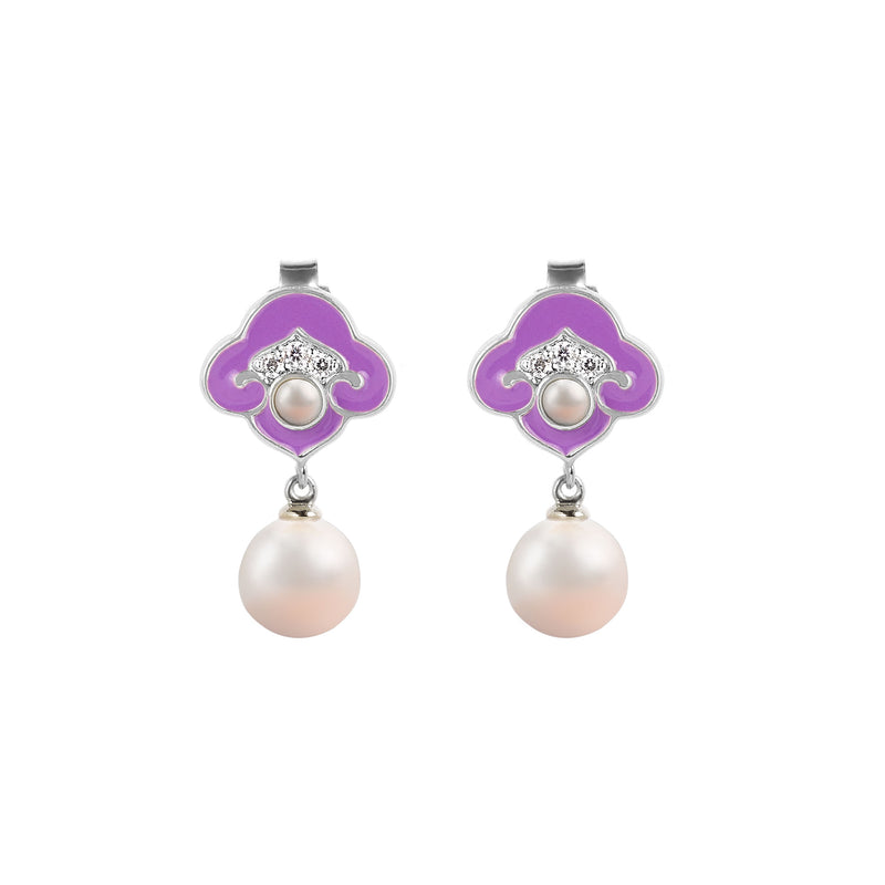 Heavenly Cloud Earrings Purple