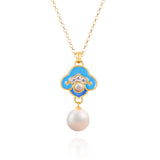 Heavenly Cloud Necklace Blue