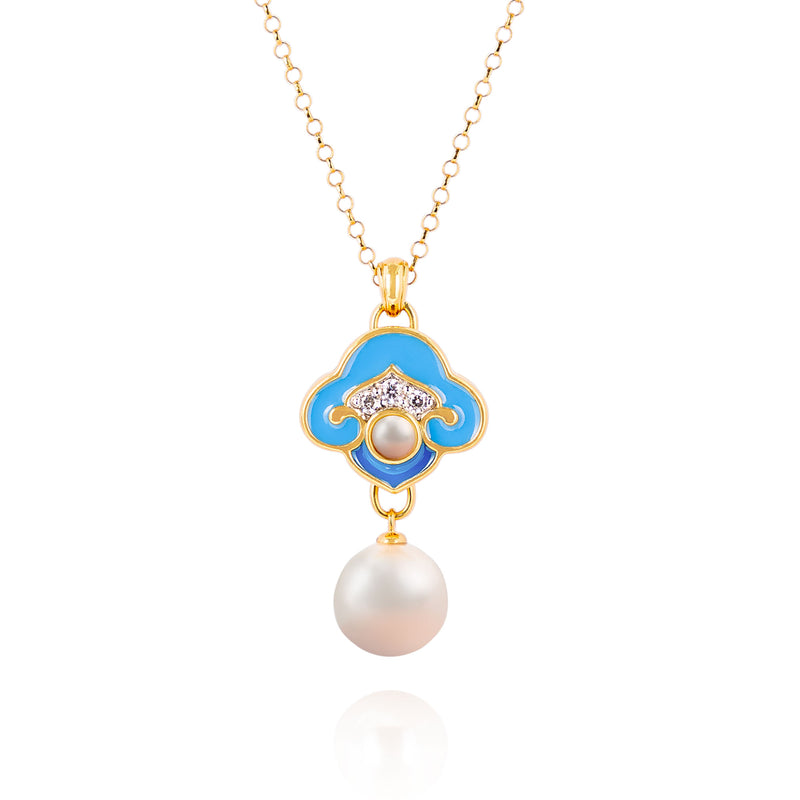 Heavenly Cloud Necklace Blue