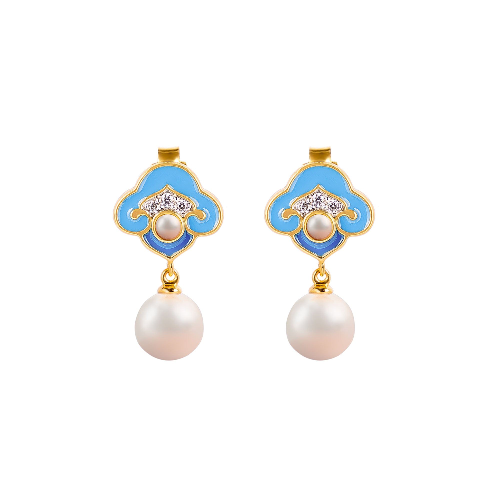 Heavenly Cloud Earrings Blue