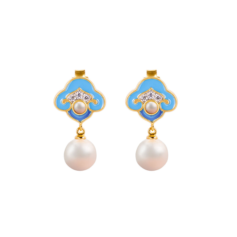 Heavenly Cloud Earrings Blue