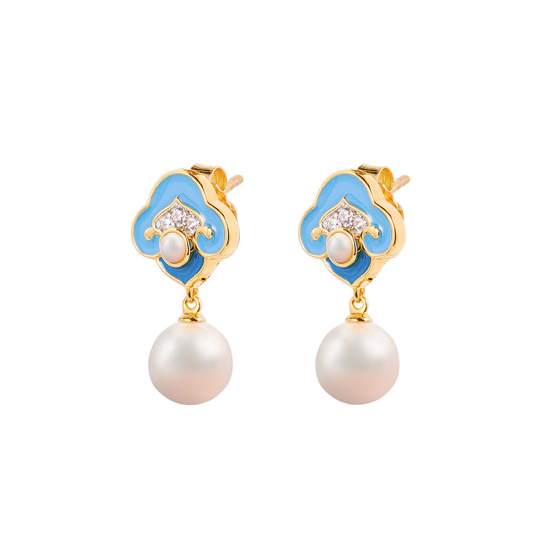 Heavenly Cloud Earrings Blue