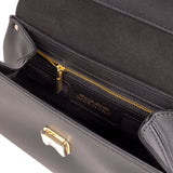 Italian Premium Leather Trapeze Bag Black Inside - Shen Yun Collections