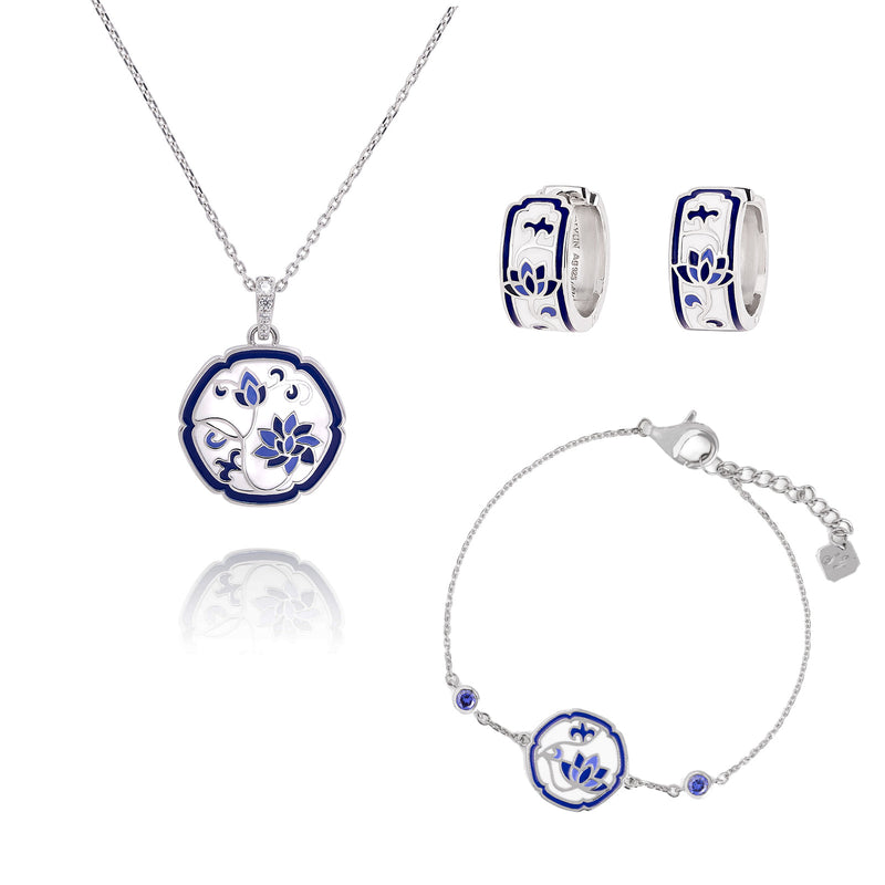 Blue and White Lotus Set