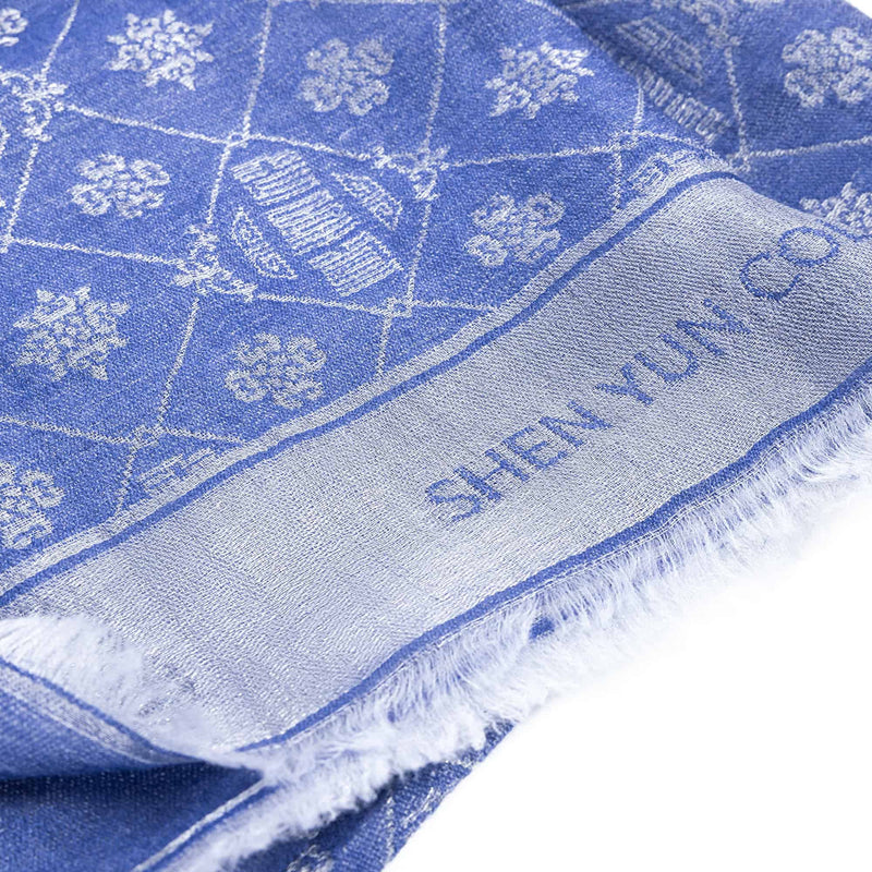 Zhen Shan Ren Long Scarf Royal Blue Signature - Shen Yun Collections