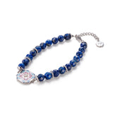 Flora Bliss Bracelet Lapis Side View - Shen Yun Collections