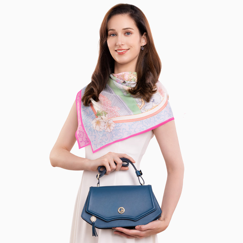 Manchurian Elegance Crossbody Bag Navy