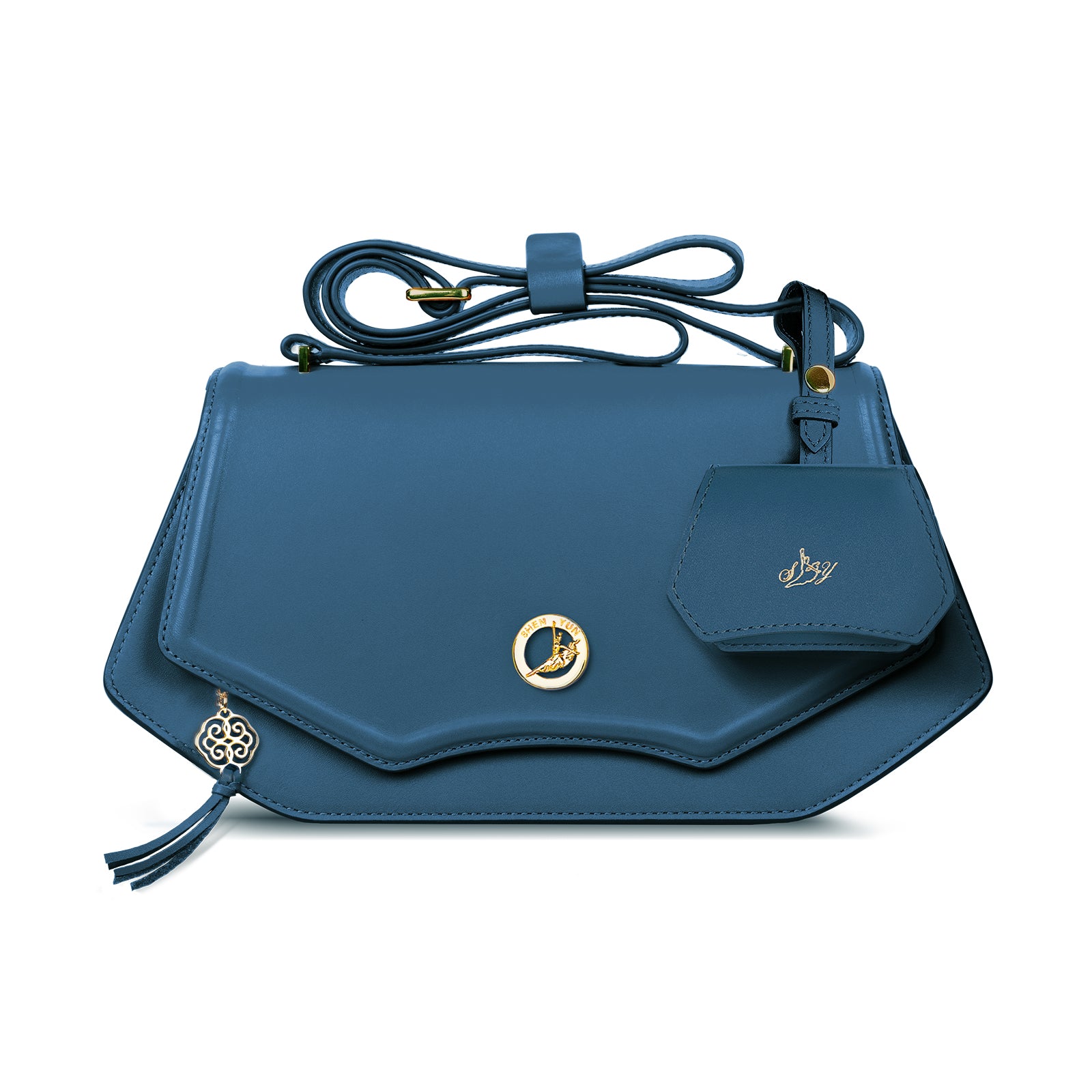 Manchurian Elegance Crossbody Bag Navy