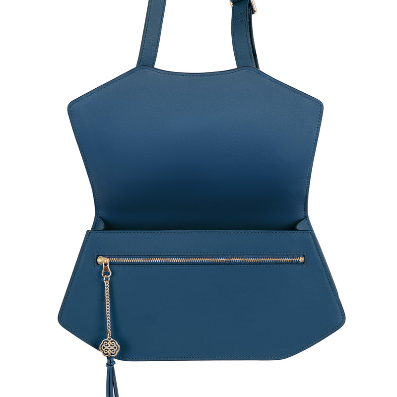 Manchurian Elegance Crossbody Bag Navy