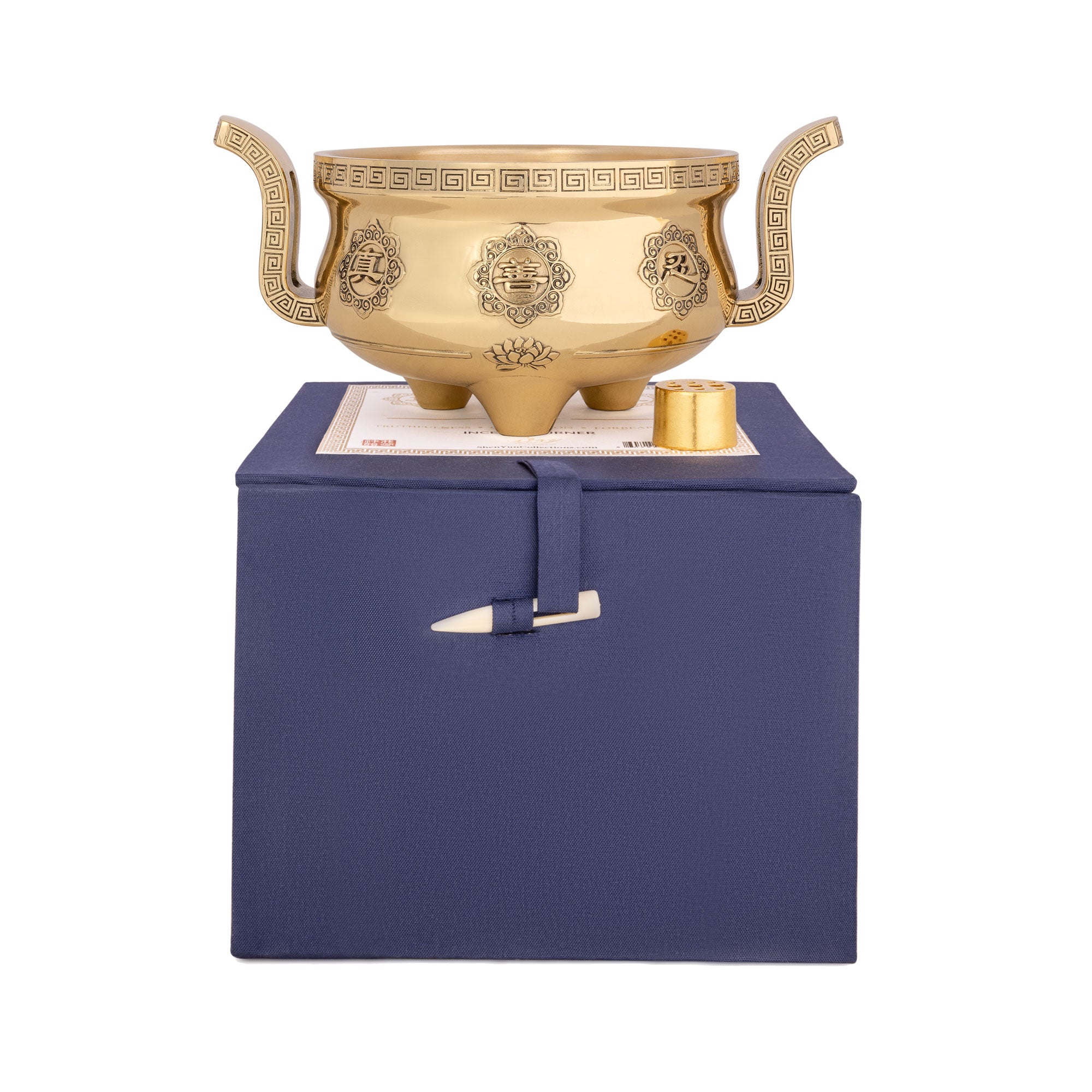 Zhen Shan Ren Incense Burner High Polish with Box - Shen Yun Collections