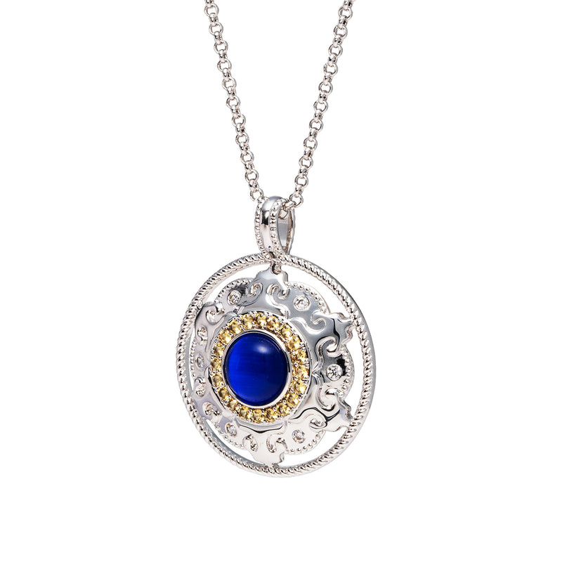 Mongolian Celebration Necklace Blue Side - Shen Yun Collections