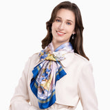 Mulan Double Sided Scarf Royal Blue and Bronze