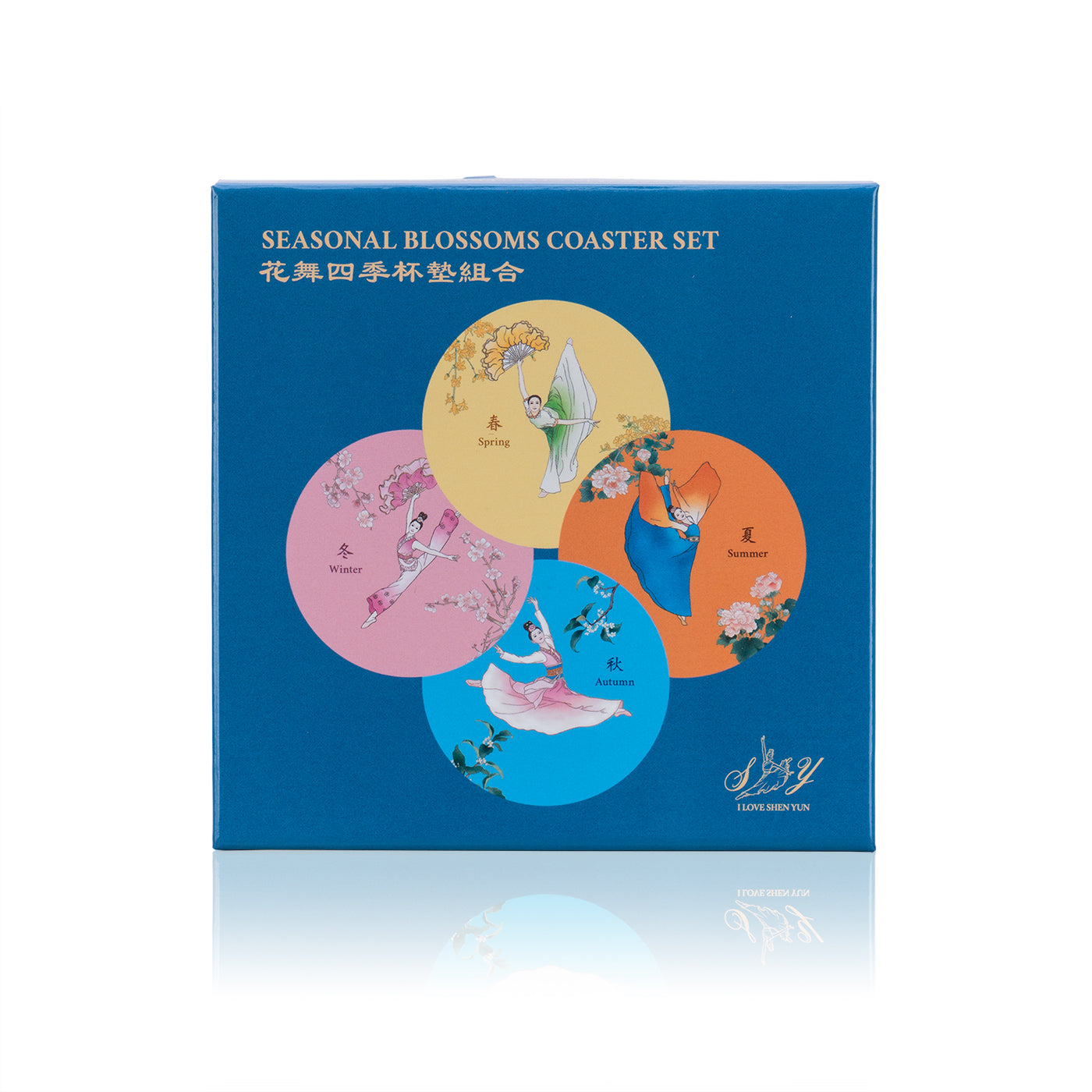 Seasonal Blossoms Coasters Set of 4 - Shen Yun Collections