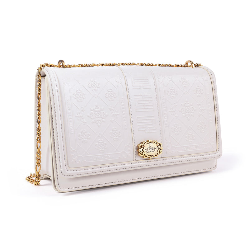 Zhen Shan Ren Shoulder Bag Off White Side - Shen Yun Collections