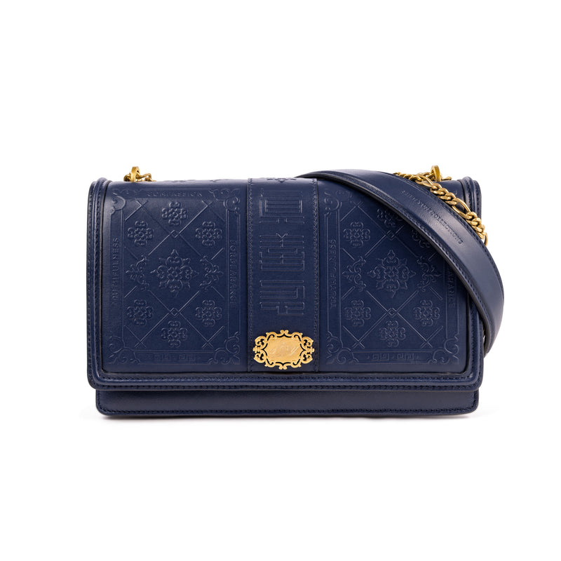 Zhen Shan Ren Shoulder Bag Navy Front - Shen Yun Collections