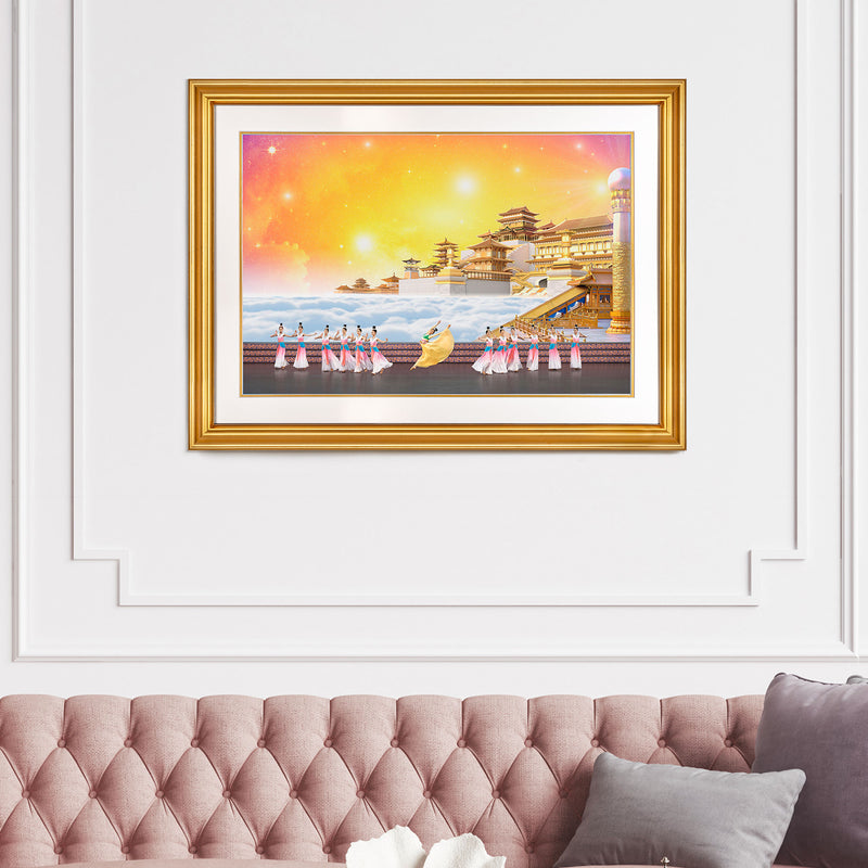 A Heavenly Scene Premium Giclée Print Lifestyle Image 1 - Shen Yun Collections