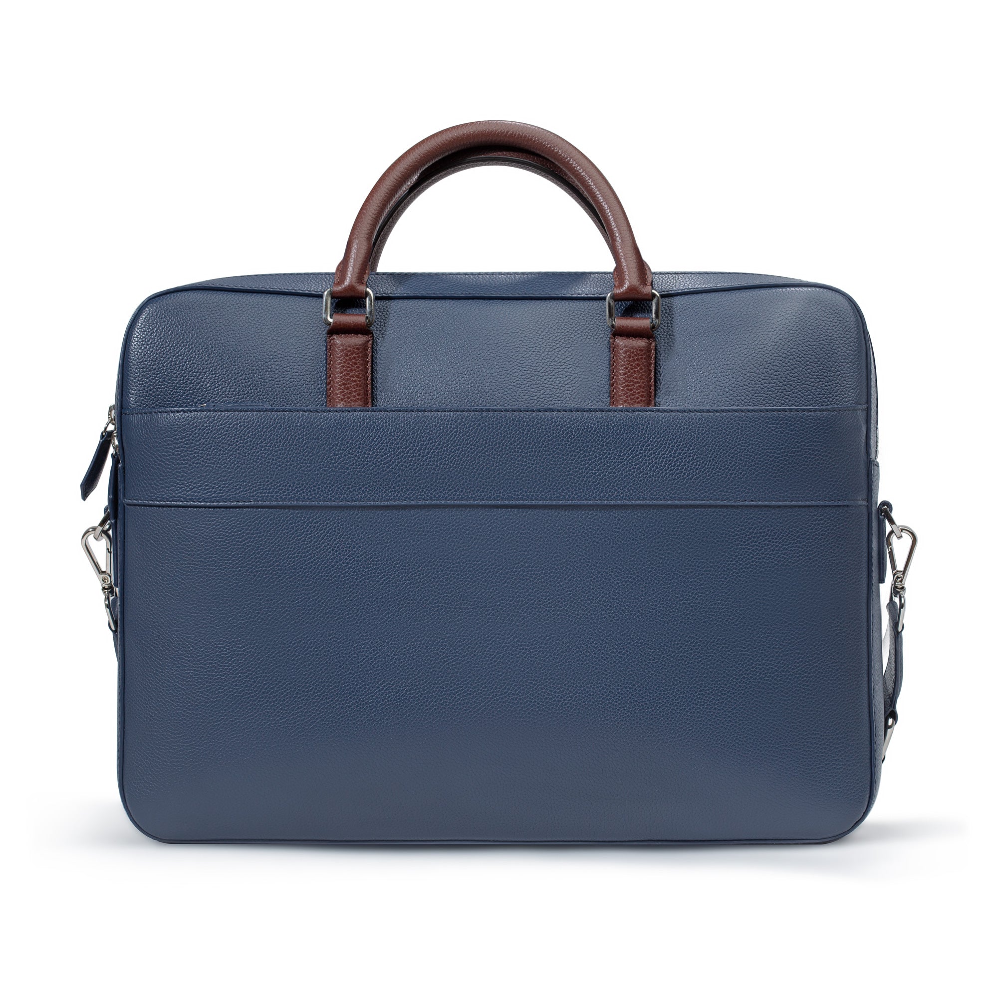 Navy discount leather briefcase