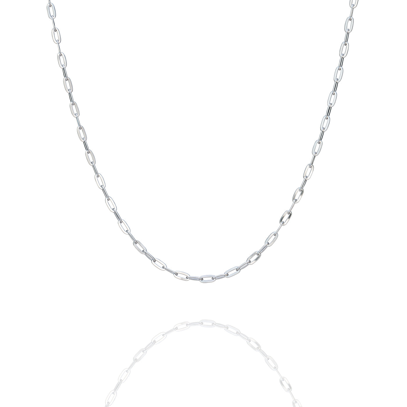 Paperclip Chain Necklace Silver (16”) Image 1 | Shen Yun Collections  