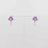 Heavenly Cloud Earrings Purple