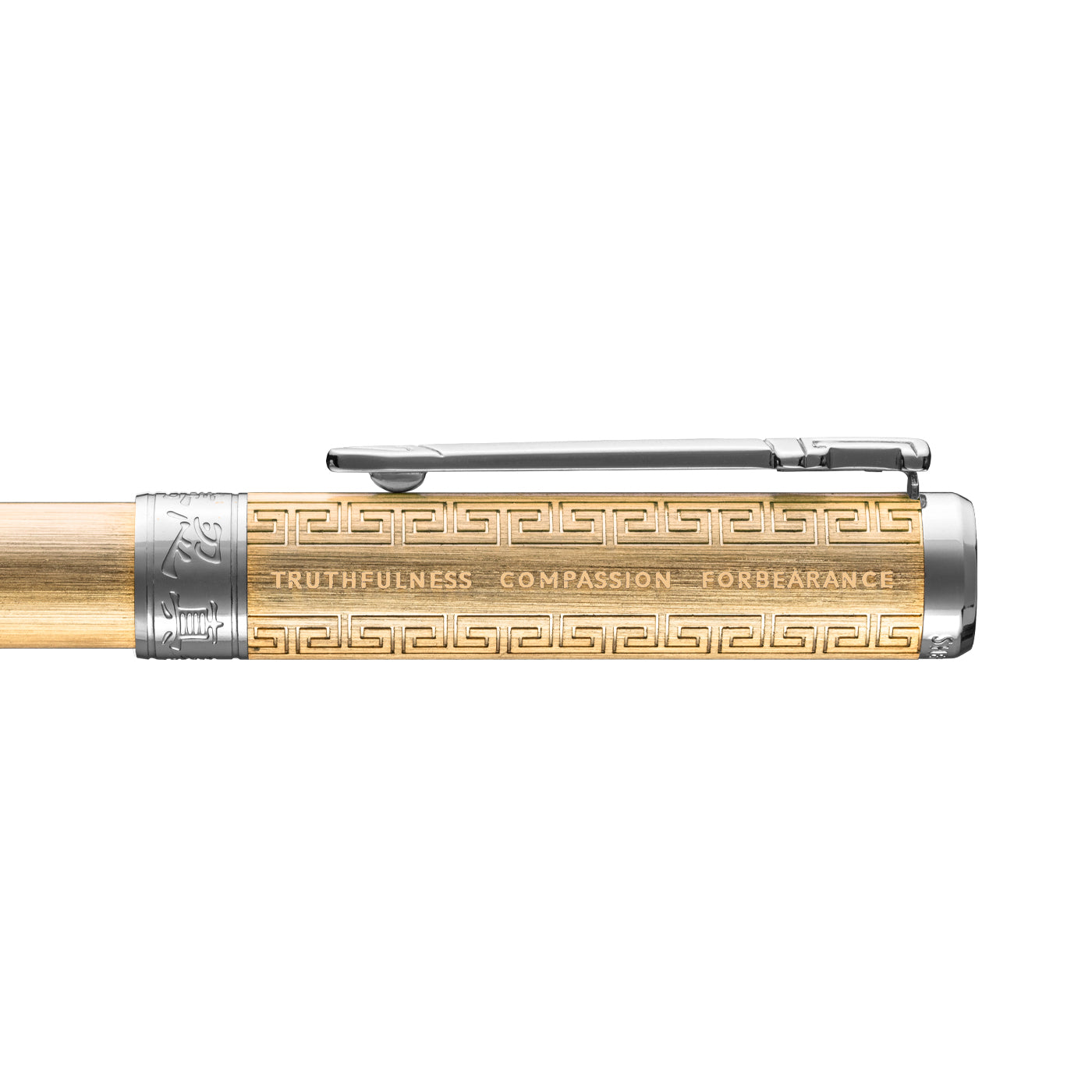 Zhen Shan Ren Wondrous Pen Gold with Silver Finish Face Up | Shen Yun Collections