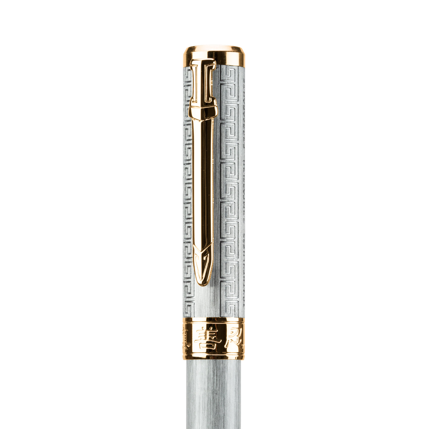 Zhen Shan Ren Wondrous Pen Silver with Gold Finish Face Left | Shen Yun Collections