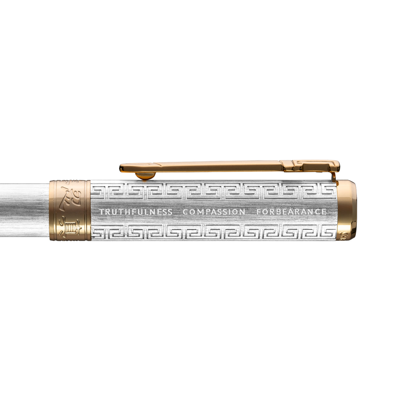 Zhen Shan Ren Wondrous Pen Silver with Gold Finish Face Up | Shen Yun Collections