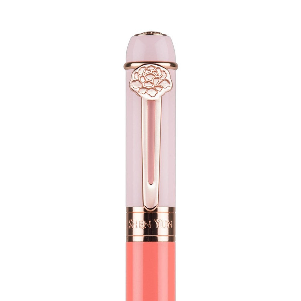 Tang Dynasty Grace Ballpoint Pen Rose Pink Peony Details - Shen Yun Collections