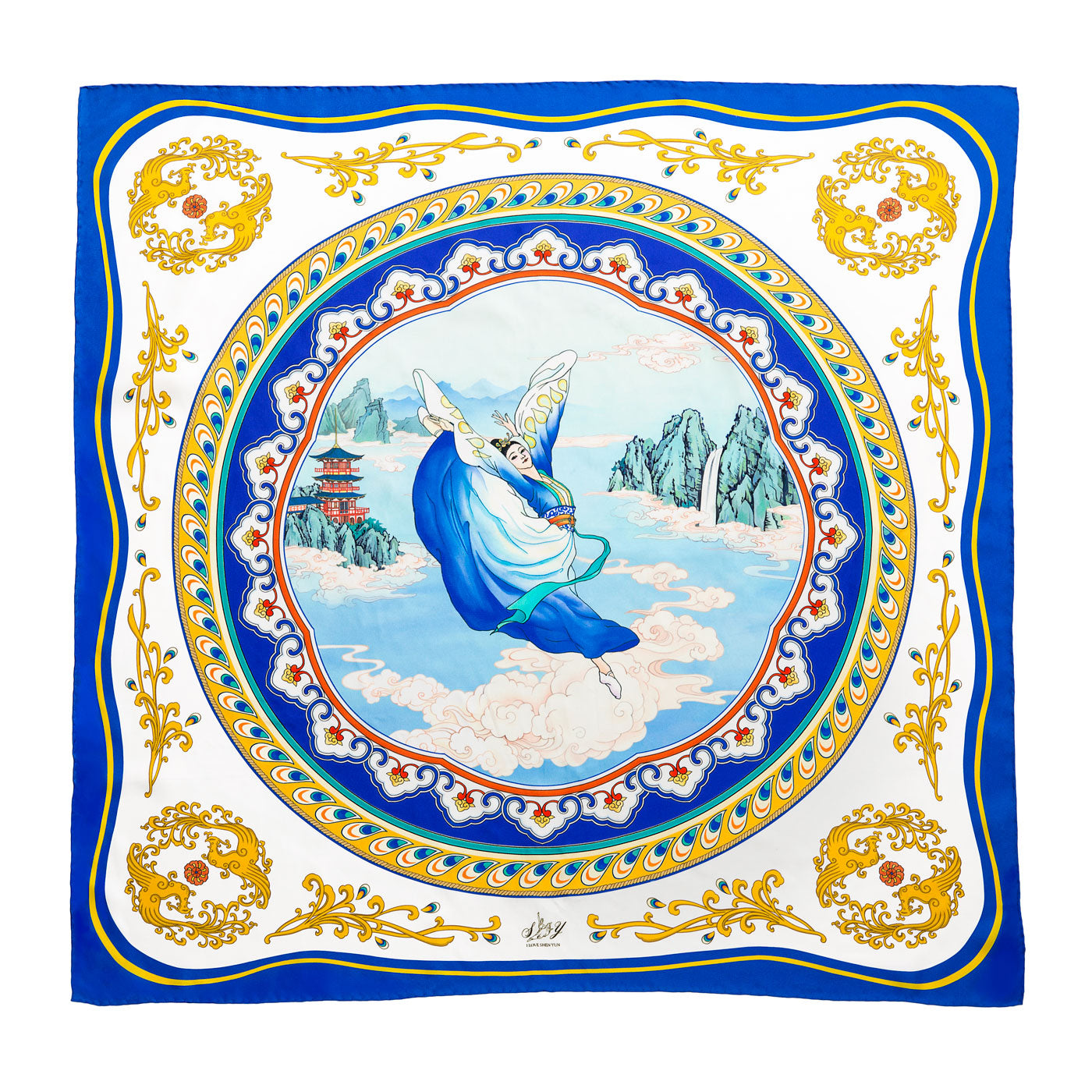 Phoenix of the Sapphire World Scarf - Shen Yun Collections