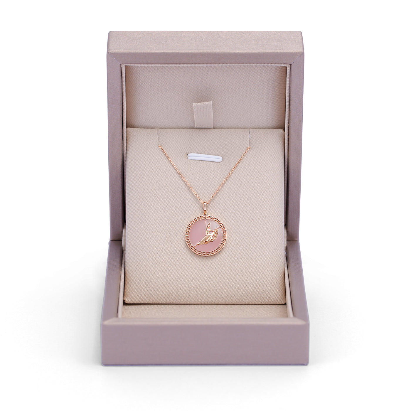 Divine Grace Pendant 18kt Rose Gold with Pink Opal | Shen Yun Collections