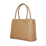 The Spirit of Mulan Tote Bag Tan Side View | Shen Yun Collections