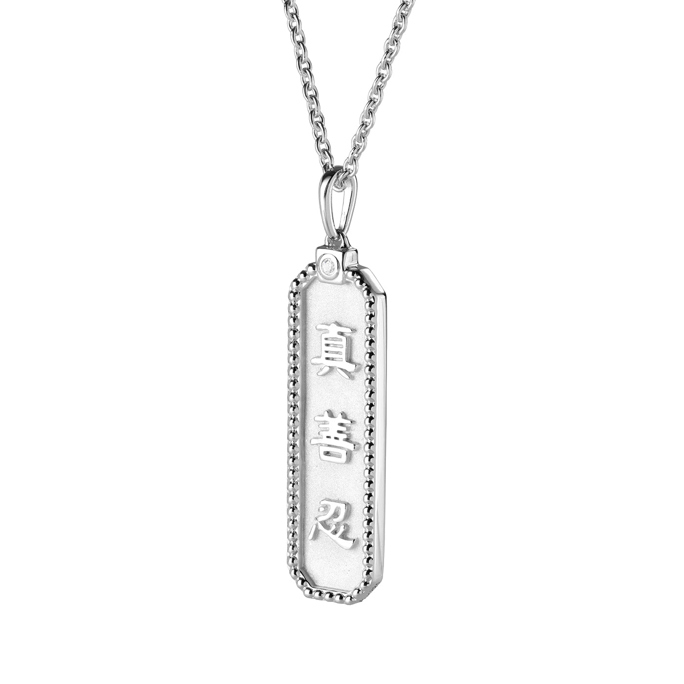 Zhen Shan Ren Wondrous Words Necklace Silver | Shen Yun Collections